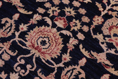 handmade Transitional Kafkaz Blue Red Hand Knotted SQUARE 100% WOOL area rug 8' x 8'