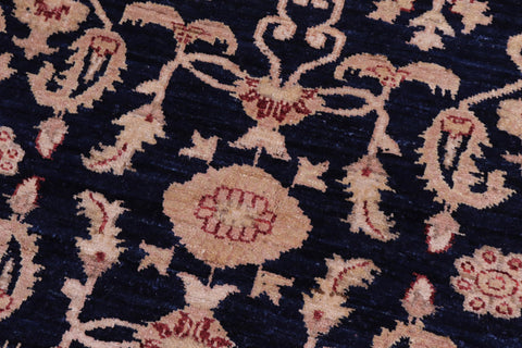 handmade Transitional Kafkaz Blue Red Hand Knotted SQUARE 100% WOOL area rug 8' x 8'