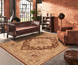 handmade Traditional Kafkaz Brown Tan Hand Knotted RECTANGLE 100% WOOL area rug 8 x 10