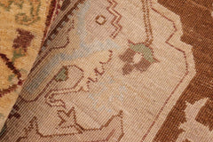 handmade Traditional Kafkaz Brown Tan Hand Knotted RECTANGLE 100% WOOL area rug 8X10