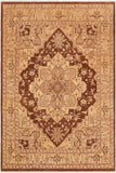 handmade Traditional Kafkaz Brown Tan Hand Knotted RECTANGLE 100% WOOL area rug 8 x 10