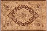 Classic Ziegler Gilberte Brown/Tan Hand-Knotted Wool Rug - 8'0'' x 10'3''