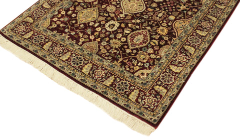 handmade Traditional Tabriz Red Gold Hand Knotted RECTANGLE 100% WOOL area rug 4x6