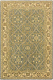 handmade Transitional Kafkaz Lt. Blue Ivory Hand Knotted RECTANGLE 100% WOOL area rug 4 x 6
