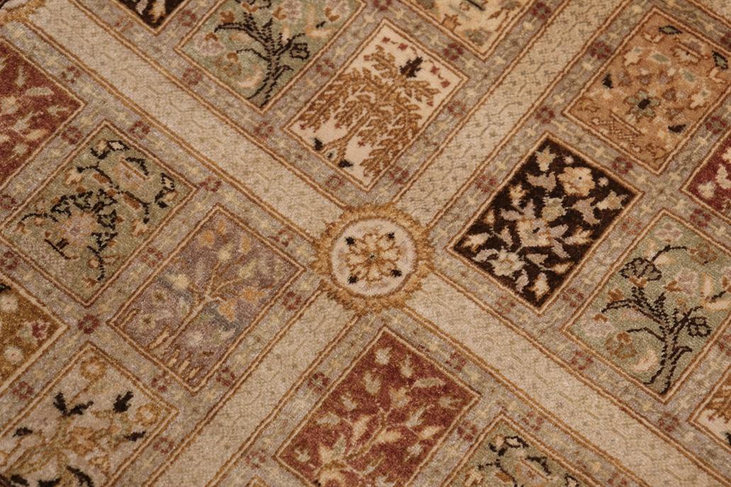 handmade Traditional Design Tan Gold Hand Knotted RECTANGLE 100% WOOL area rug 4'X6'