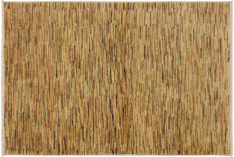 handmade Modern Gabbeh Beige Rust Hand Knotted RECTANGLE 100% WOOL area rug 4' x 6'