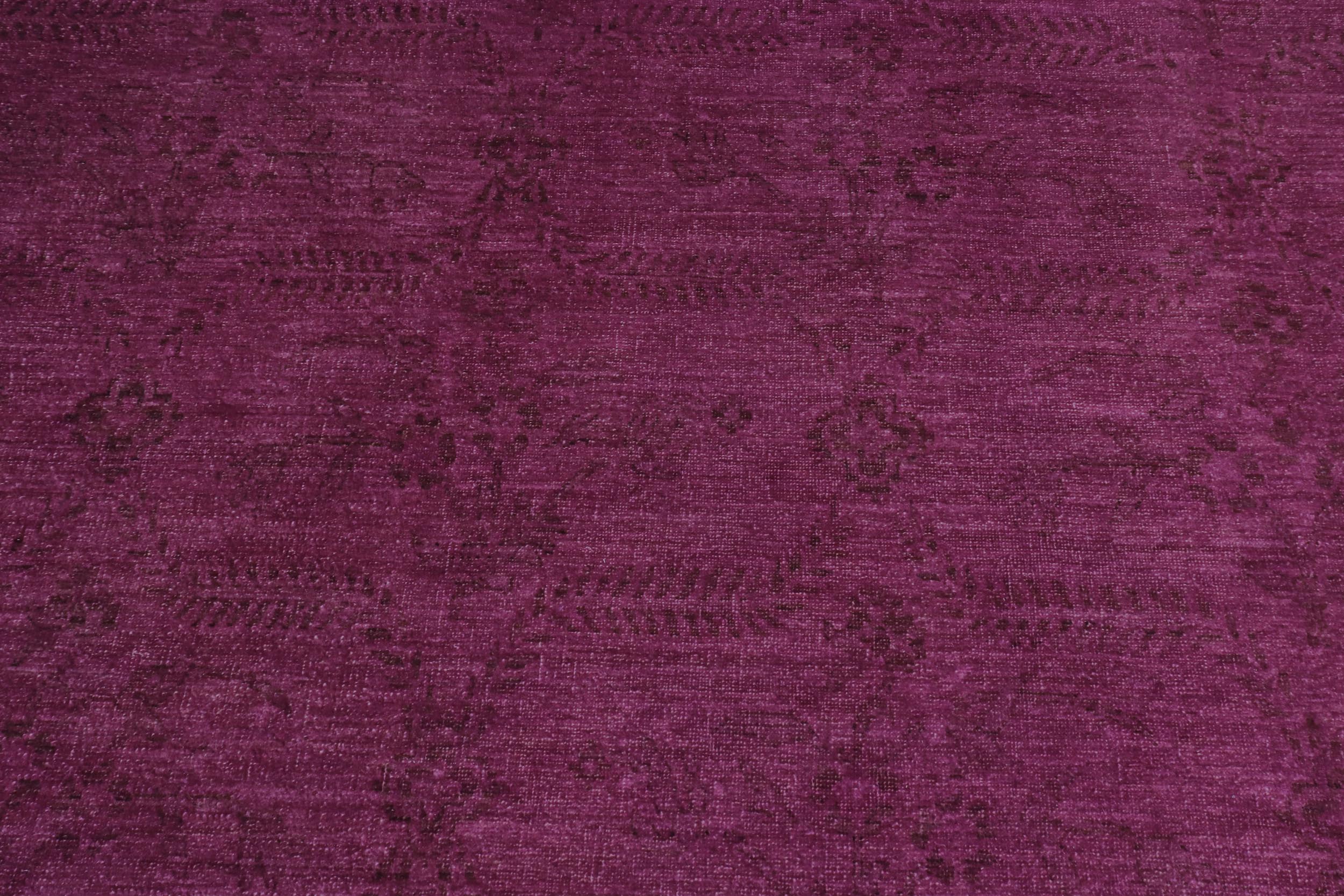 handmade Over Dyed Over Dyed Purple Purple Hand Knotted RECTANGLE 100% WOOL area rug 10' x 14'