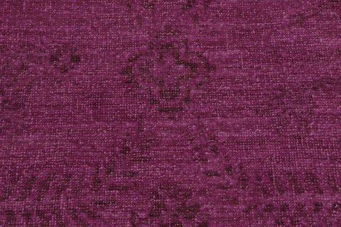 handmade Over Dyed Over Dyed Purple Purple Hand Knotted RECTANGLE 100% WOOL area rug 10' x 14'