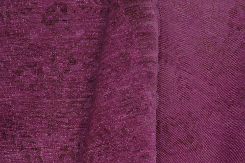 handmade Over Dyed Over Dyed Purple Purple Hand Knotted RECTANGLE 100% WOOL area rug 10' x 14'