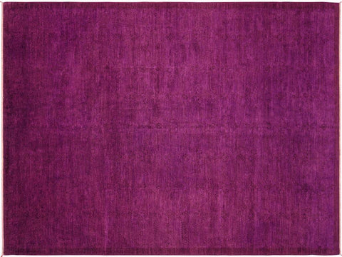 A04525, 911"x13 4",Over Dyed                     ,10x14,Purple,PURPLE,Hand-knotted                  ,Pakistan   ,100% Wool  ,Rectangle  ,652671164439