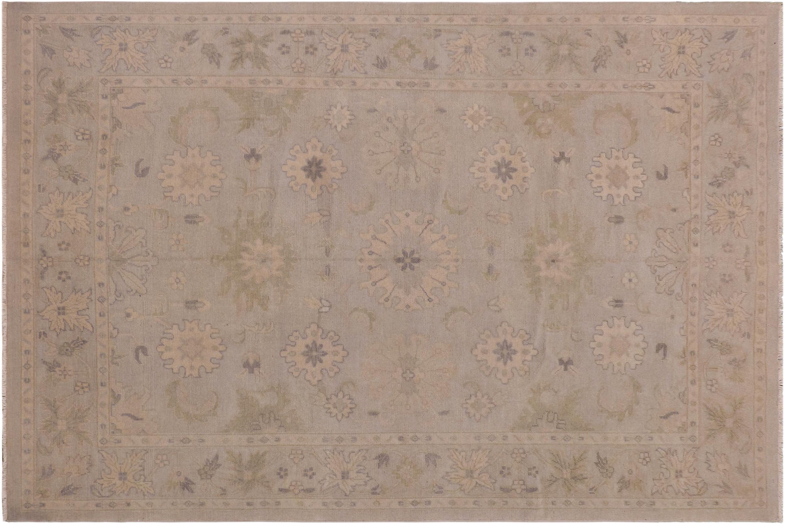 handmade Traditional Kafkaz Gray Beige Hand Knotted RECTANGLE 100% WOOL area rug 9' x 12'