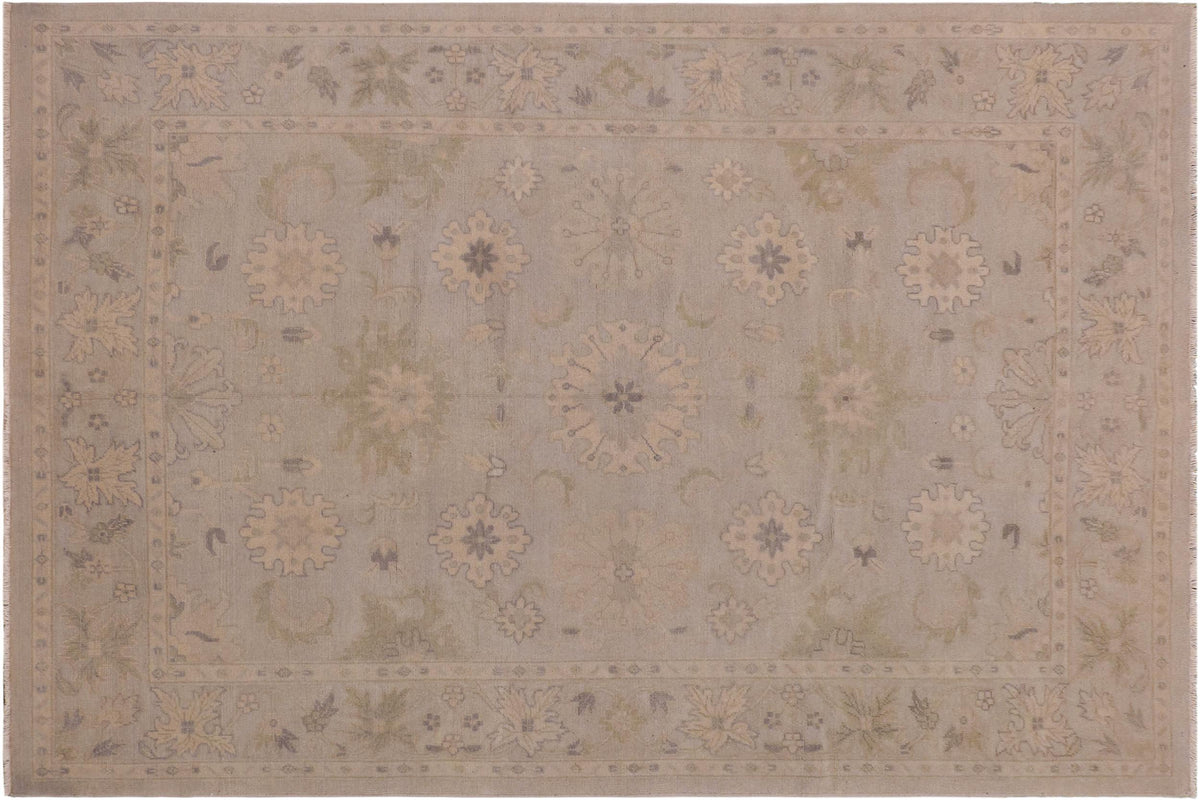 handmade Traditional Kafkaz Gray Beige Hand Knotted RECTANGLE 100% WOOL area rug 9' x 12'