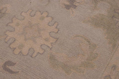 handmade Traditional Ziegler Gray Beige Hand Knotted RECTANGLE 100% WOOL area rug 9x12