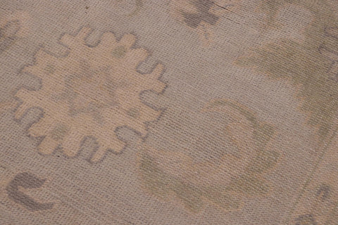 handmade Traditional Kafkaz Gray Beige Hand Knotted RECTANGLE 100% WOOL area rug 9' x 12'