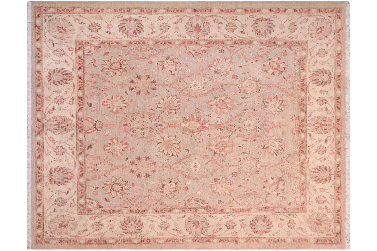 handmade Traditional Kafkaz Lt. Blue Ivory Hand Knotted SQUARE 100% WOOL area rug 6x6