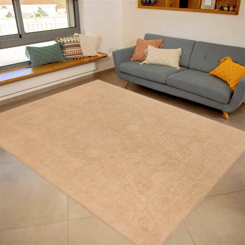 handmade Modern Kafkaz Brown Tan Hand Knotted RECTANGLE 100% WOOL area rug 10' x 14'