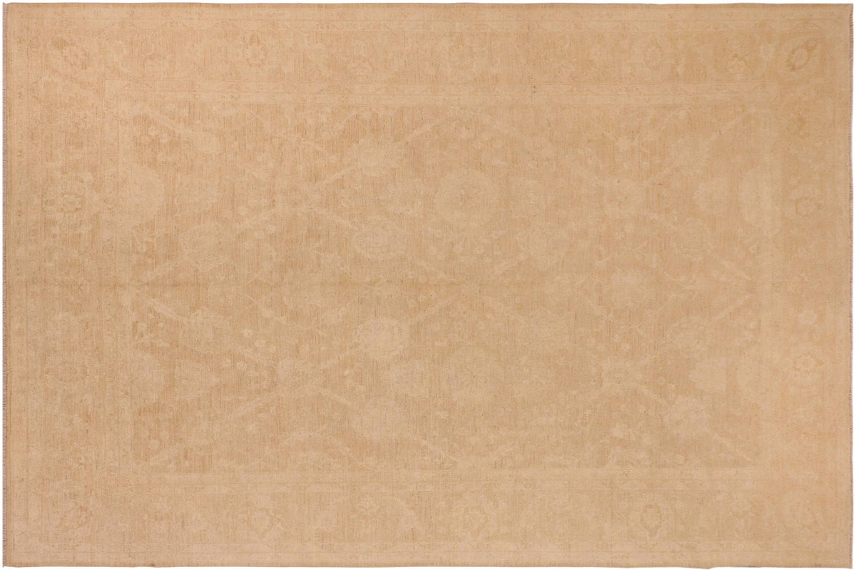 handmade Modern Kafkaz Brown Tan Hand Knotted RECTANGLE 100% WOOL area rug 10' x 14'