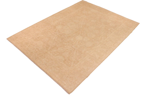 handmade Modern Kafkaz Brown Tan Hand Knotted RECTANGLE 100% WOOL area rug 10' x 14'