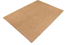 handmade Transitional Kafkaz Brown Tan Hand Knotted RECTANGLE 100% WOOL area rug 10X14