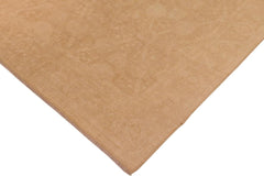 handmade Transitional Kafkaz Brown Tan Hand Knotted RECTANGLE 100% WOOL area rug 10X14