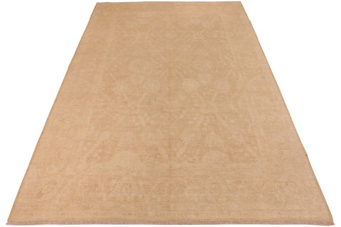 handmade Modern Kafkaz Brown Tan Hand Knotted RECTANGLE 100% WOOL area rug 10' x 14'