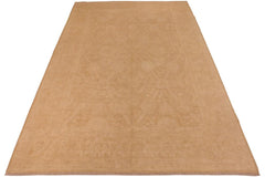 handmade Transitional Kafkaz Brown Tan Hand Knotted RECTANGLE 100% WOOL area rug 10X14