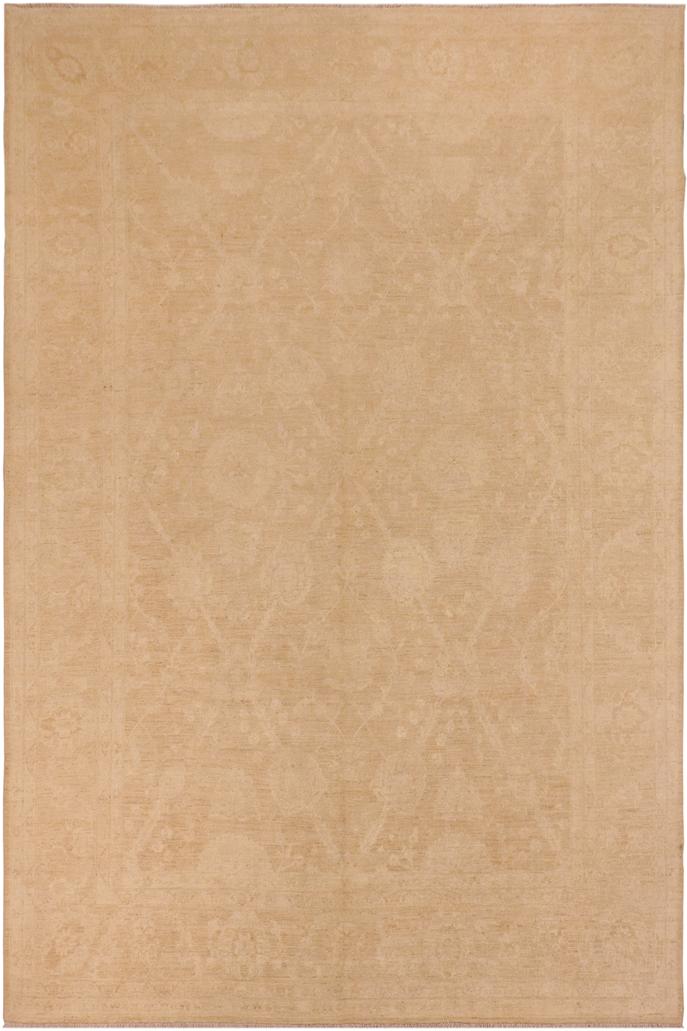 handmade Transitional Kafkaz Brown Tan Hand Knotted RECTANGLE 100% WOOL area rug 10X14