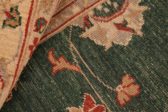 handmade Traditional Kafkaz Green Beige Hand Knotted RECTANGLE 100% WOOL area rug 8X10