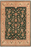 handmade Traditional Kafkaz Green Beige Hand Knotted RECTANGLE 100% WOOL area rug 8 x 10
