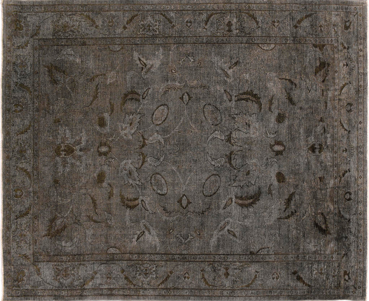 handmade Over Dyed Over Dyed Lt. Green Lt. Green Hand Knotted RECTANGLE 100% WOOL area rug 10' x 13'