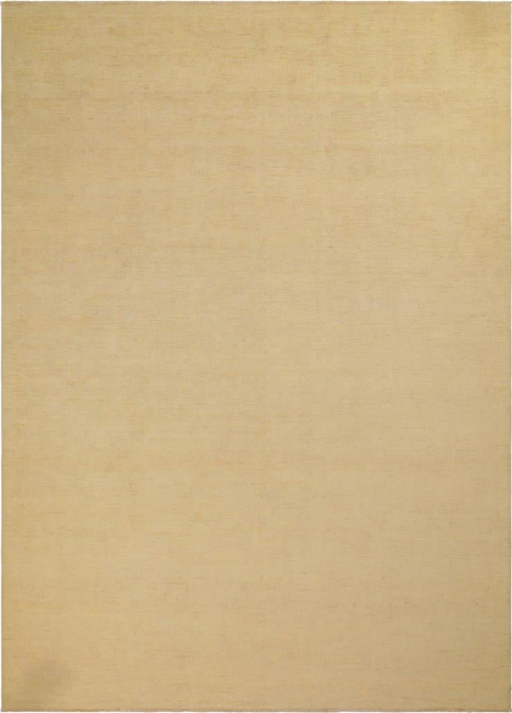 handmade Modern Kafkaz Lt. Tan Tan Hand Knotted RECTANGLE 100% WOOL area rug 10X14