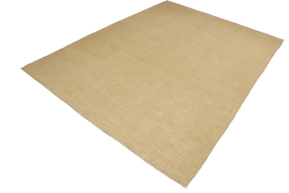 handmade Modern Kafkaz Lt. Tan Tan Hand Knotted RECTANGLE 100% WOOL area rug 10X14