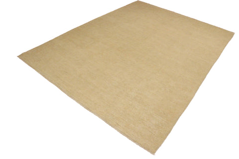 handmade Modern Kafkaz Lt. Tan Tan Hand Knotted RECTANGLE 100% WOOL area rug 10' x 14'