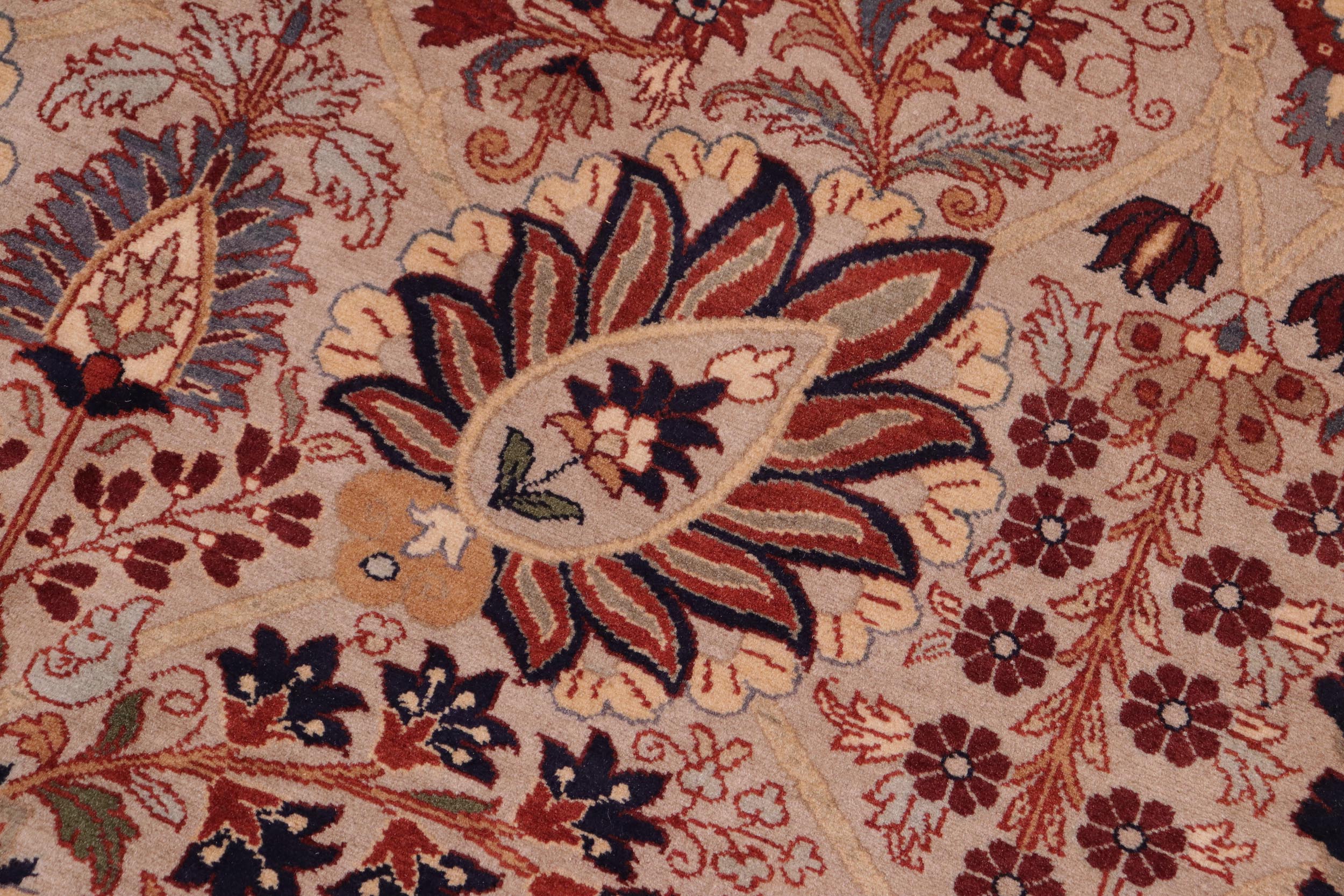 handmade Traditional Tabriz Gray Blue Hand Knotted RECTANGLE 100% WOOL area rug 8x10