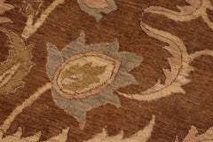 handmade Traditional Kafkaz Brown Gold Hand Knotted RECTANGLE 100% WOOL area rug 8X10