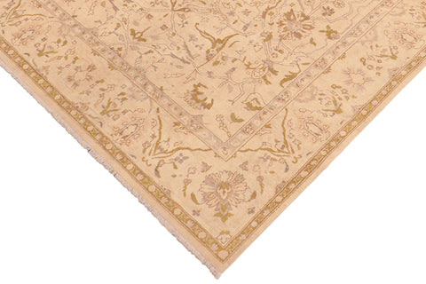handmade Traditional Kafkaz Beige Gold Hand Knotted RECTANGLE 100% WOOL area rug 8x10
