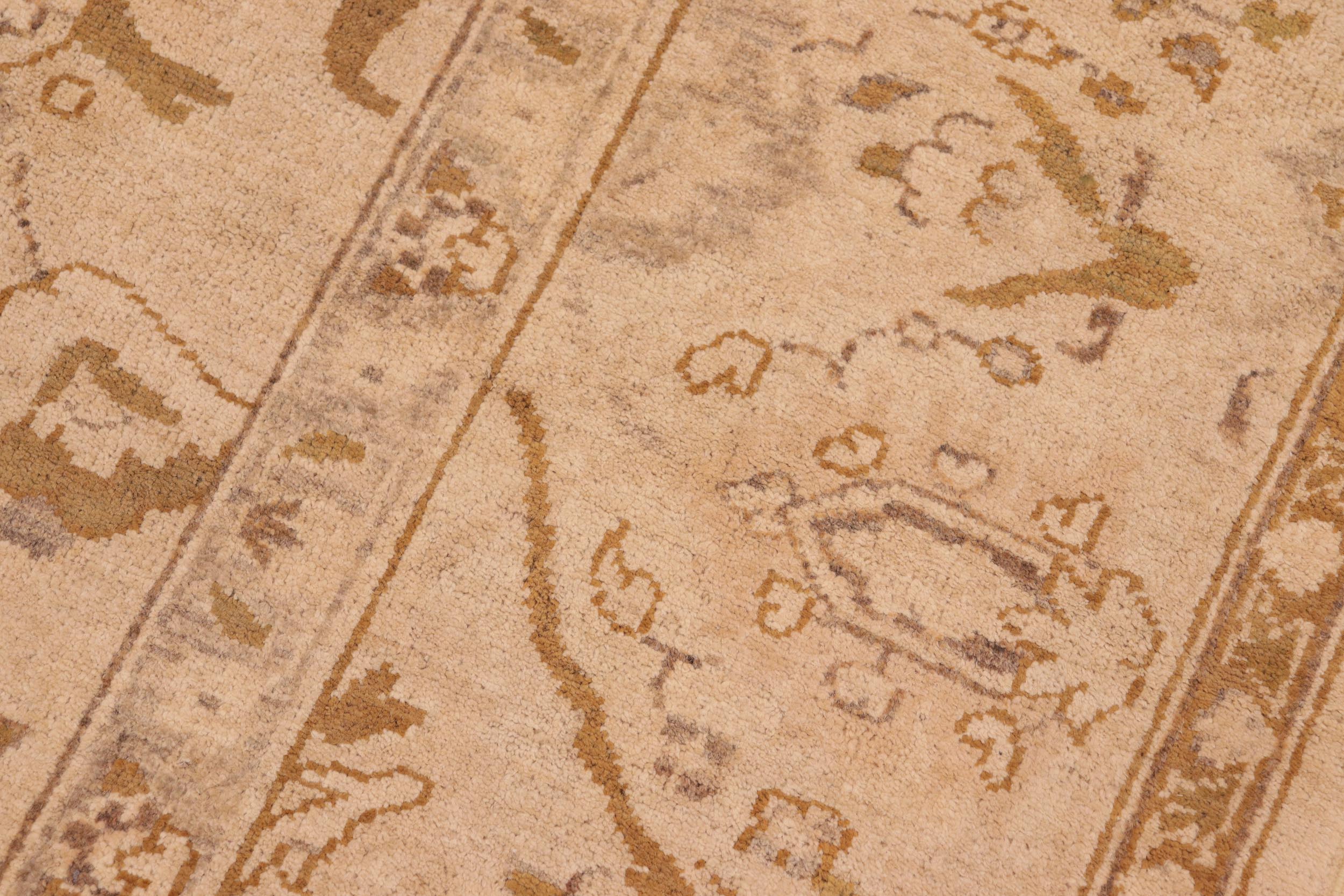 handmade Traditional Kafkaz Beige Gold Hand Knotted RECTANGLE 100% WOOL area rug 8x10