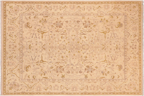 handmade Traditional Kafkaz Beige Gold Hand Knotted RECTANGLE 100% WOOL area rug 8x10