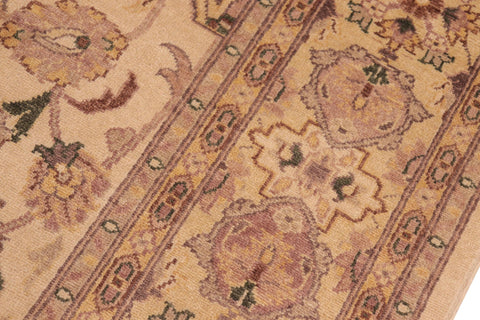 handmade Traditional Kafkaz Beige Green Hand Knotted RECTANGLE 100% WOOL area rug 8x10