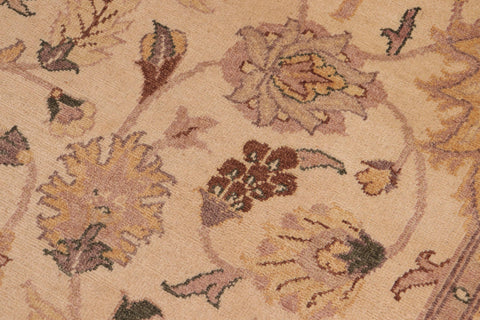 handmade Traditional Kafkaz Beige Green Hand Knotted RECTANGLE 100% WOOL area rug 8x10