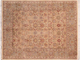 Tabriz Heritage Ute Beige/Green Wool Rug - 8'1'' x 10'2''