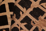 handmade Transitional Kafkaz Black Tan Hand Knotted RECTANGLE 100% WOOL area rug 8 x 10