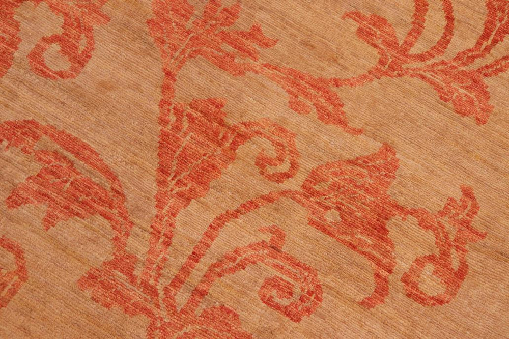 handmade Transitional Kafkaz Tan Red Hand Knotted RECTANGLE 100% WOOL area rug 8 x 10