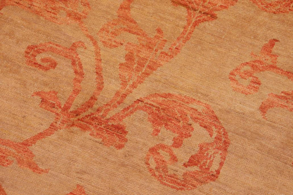 handmade Transitional Kafkaz Tan Red Hand Knotted RECTANGLE 100% WOOL area rug 8 x 10