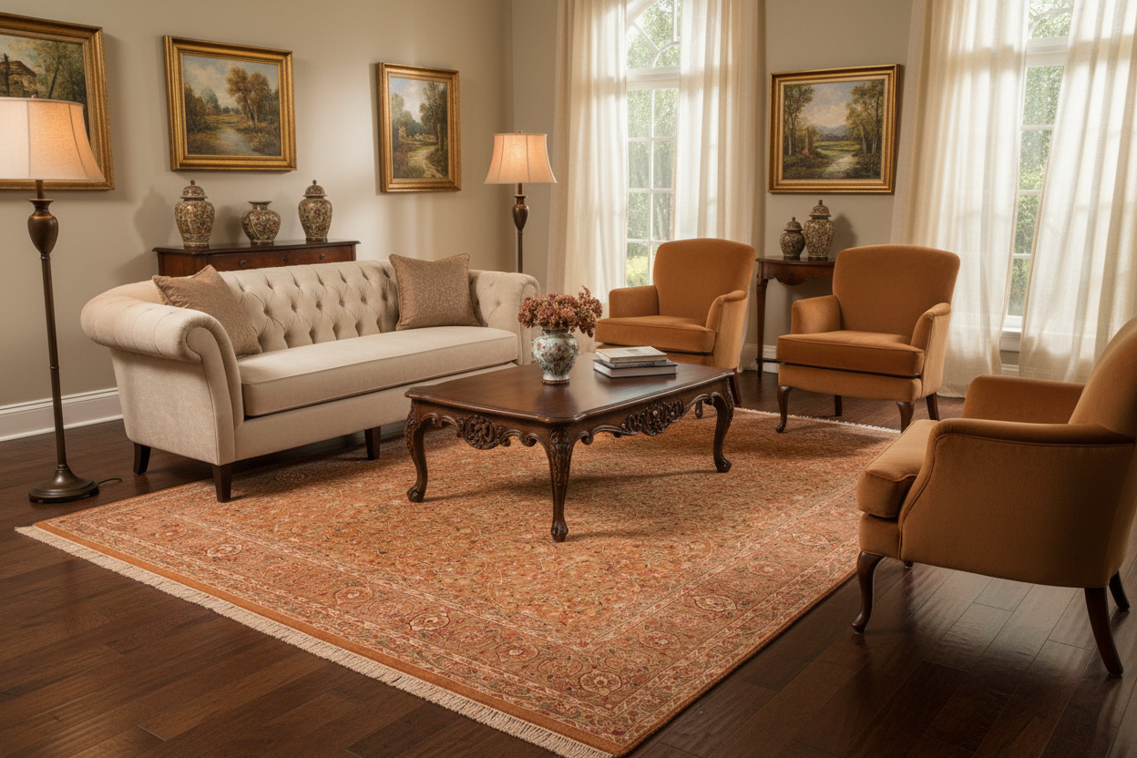 handmade Transitional Lahore Brown Green Hand Knotted RECTANGLE 100% WOOL area rug 8x11