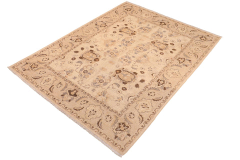 handmade Traditional Kafkaz Tan Brown Hand Knotted RECTANGLE 100% WOOL area rug 8x10