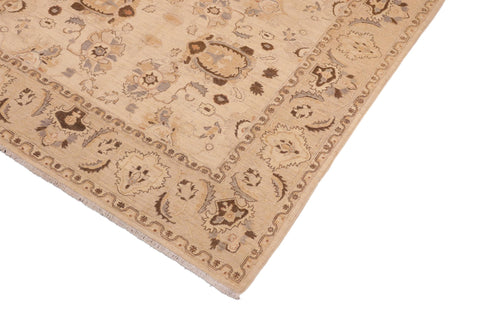 handmade Traditional Kafkaz Tan Brown Hand Knotted RECTANGLE 100% WOOL area rug 8x10