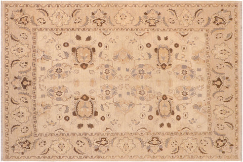 handmade Traditional Kafkaz Tan Brown Hand Knotted RECTANGLE 100% WOOL area rug 8x10