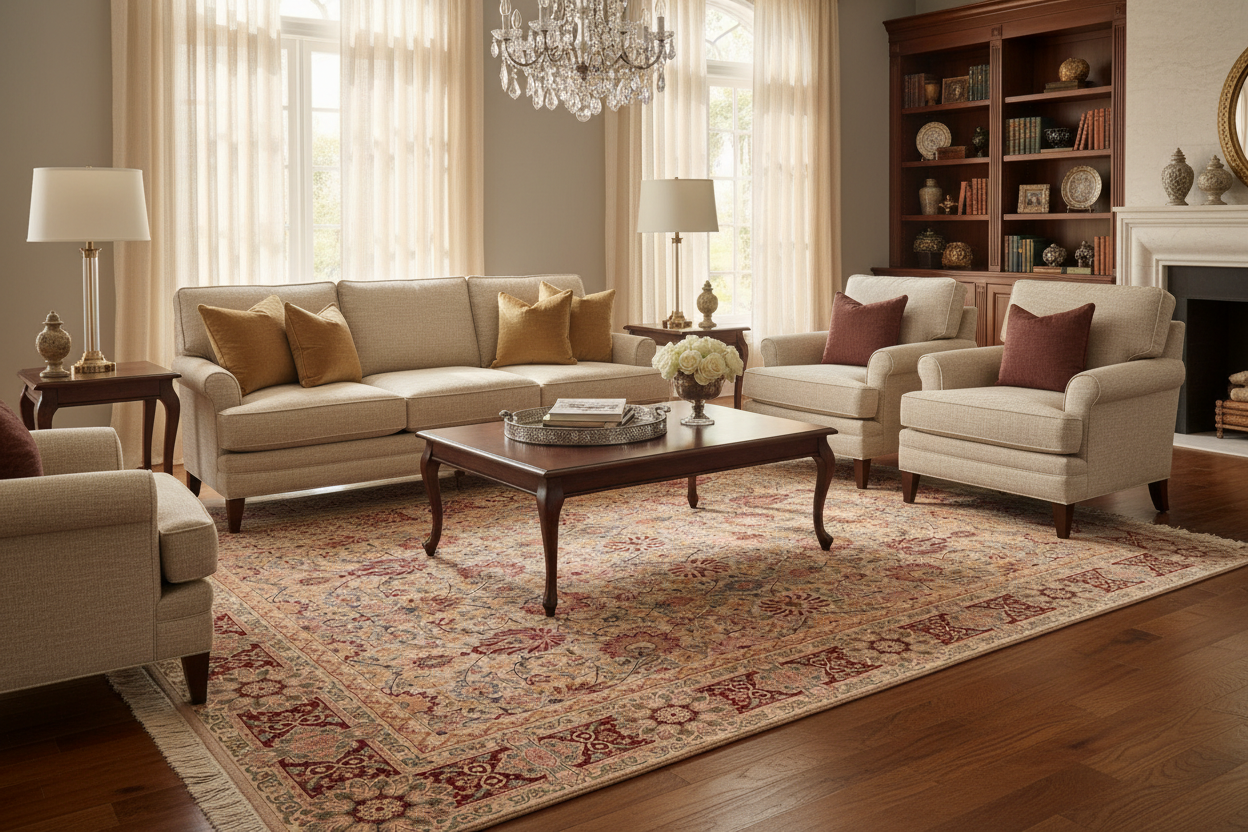 handmade Transitional Lahore Taupe Red Hand Knotted RECTANGLE 100% WOOL area rug 8x11