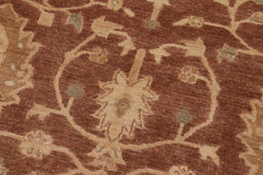 handmade Traditional Kafkaz Brown Tan Hand Knotted RECTANGLE 100% WOOL area rug 8X10